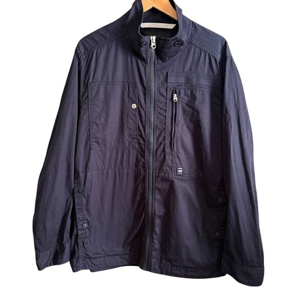 G STAR Raw | Navy Blue Cotton Powel Utility Lightweight jacket | Extra Large - Picture 2 of 10
